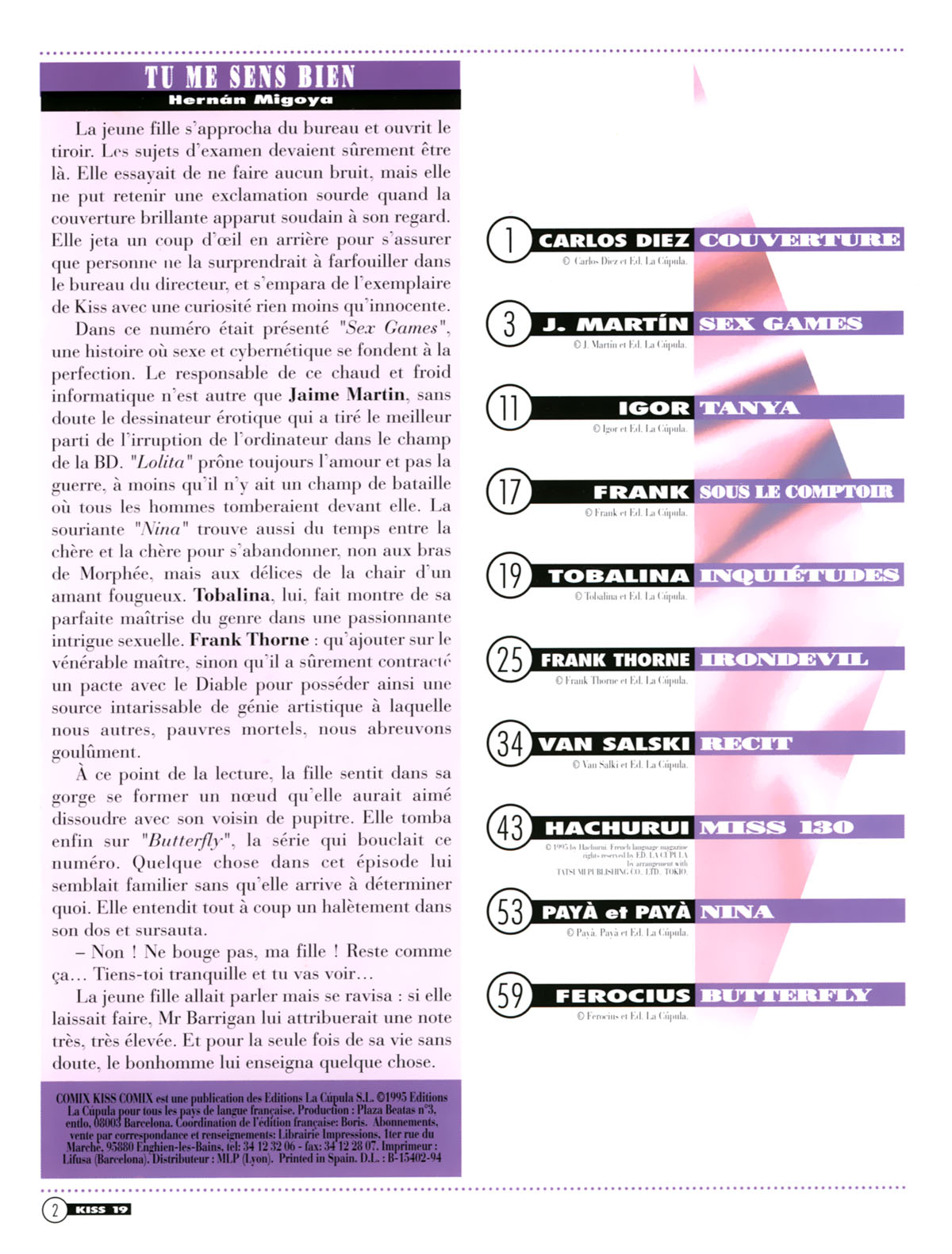 La Poudre Aux Reves  - Volume 19 page 2 full