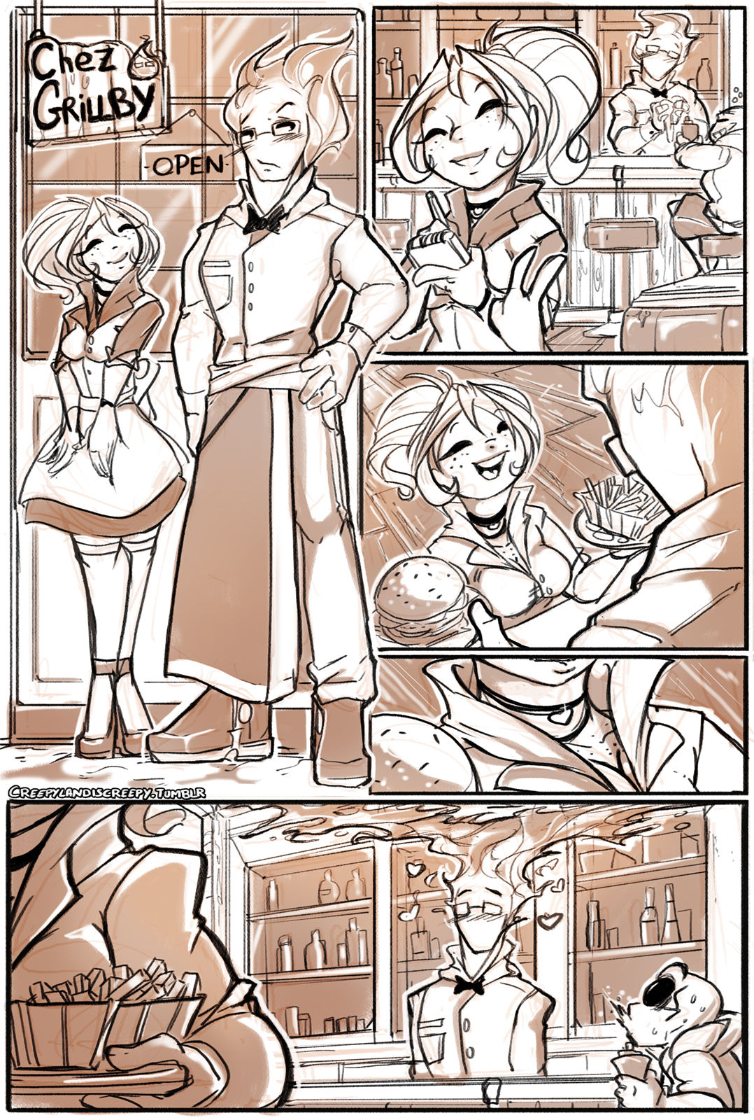Chez Grillby page 1 full