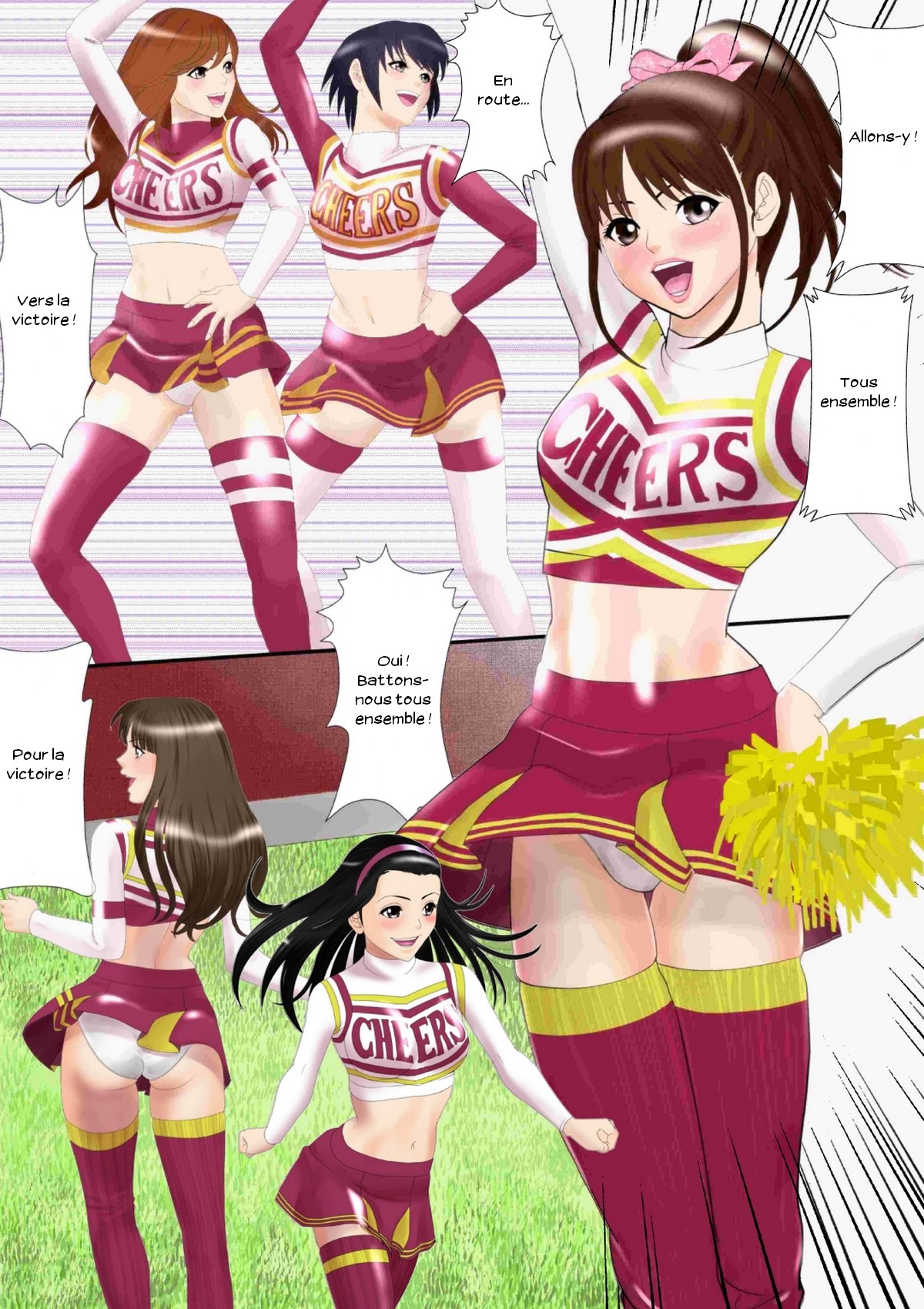 Picchipichi jk Cheergirl o Ossan-tachi no Seidorei ni Suru Houhou page 3 full