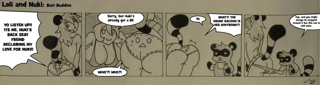 Loli the Witch and Nuki the Tanooki Girl transformation art by UnagiTakanashi page 5 full