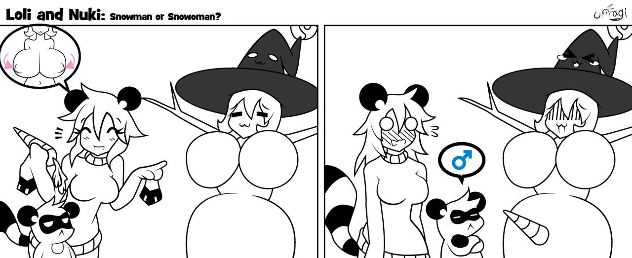 Loli the Witch and Nuki the Tanooki Girl transformation art by UnagiTakanashi page 6 full