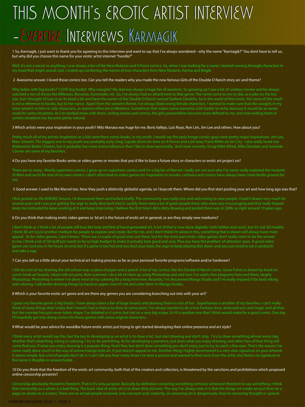 Everfire Magazine page 5 full