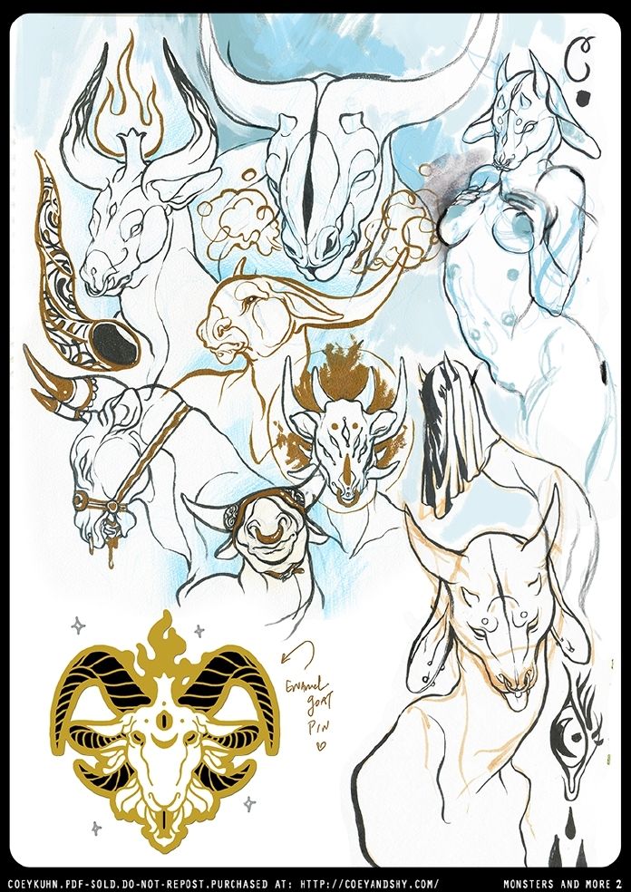 Monsters &amp; More: An 18+ Sketchbook by Coey Kuhn VOLUME 2 page 5 full