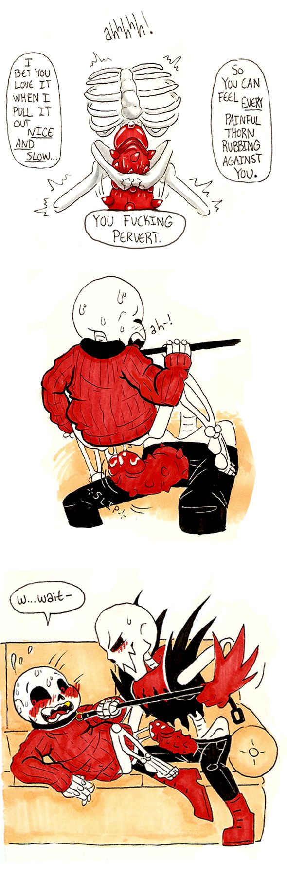 Underfell fontcest Sans x Papyrus comic page 10 full