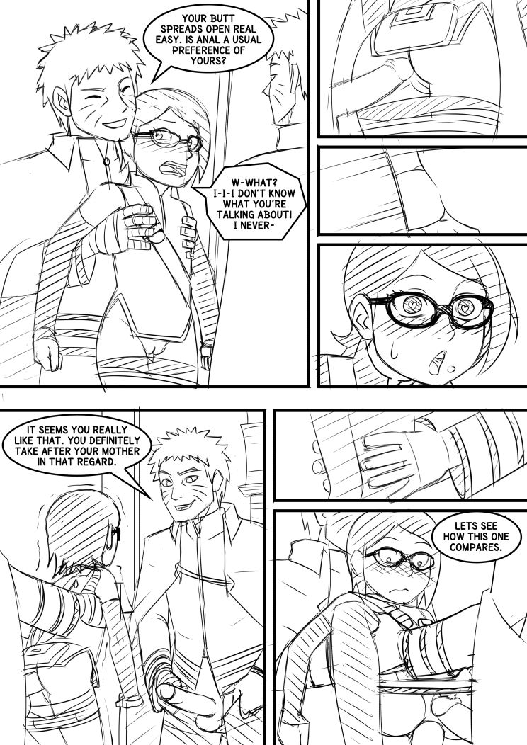 Naruto x Sarada - Sketches page 2 full