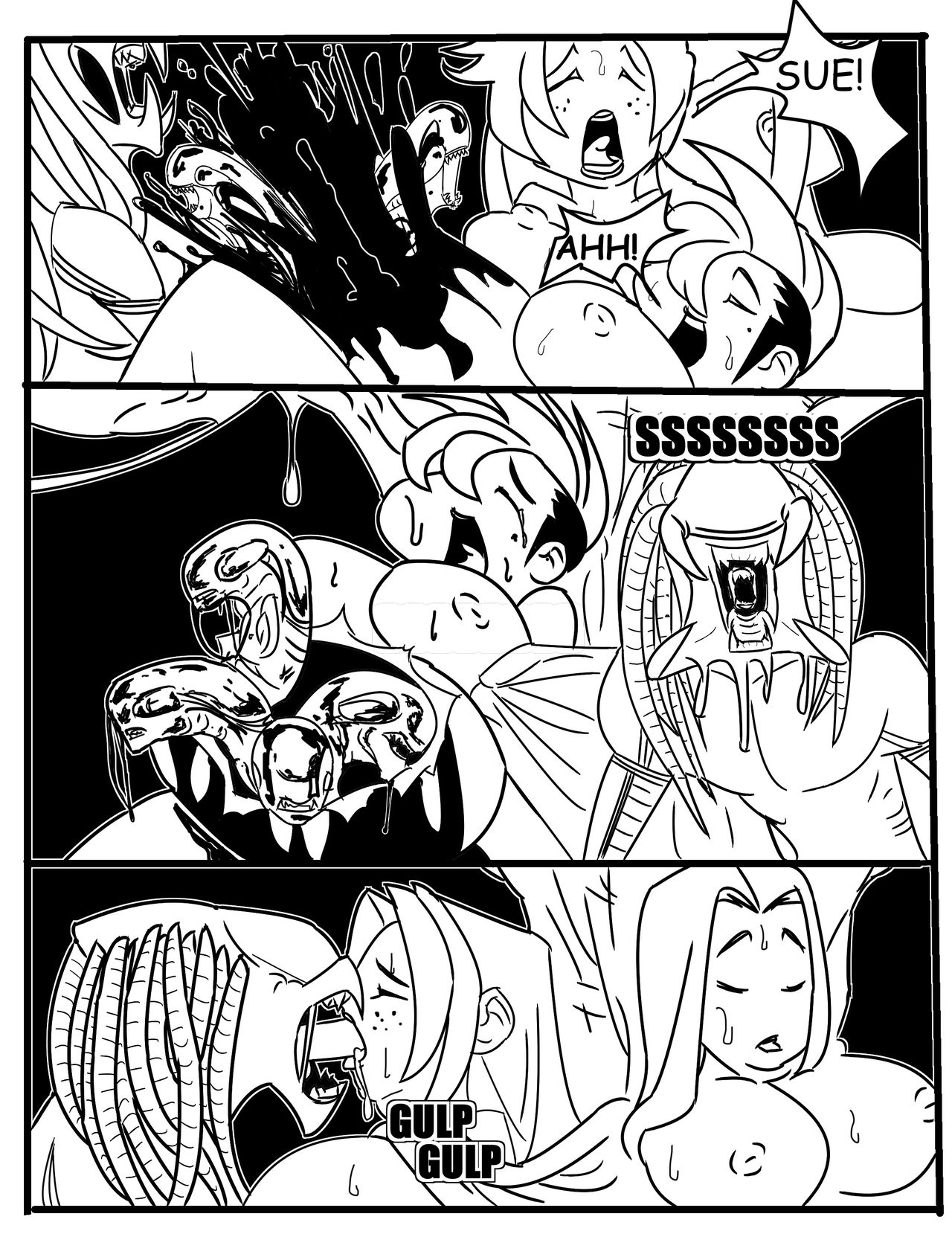 Sue and Kim vs Predalien page 3 full