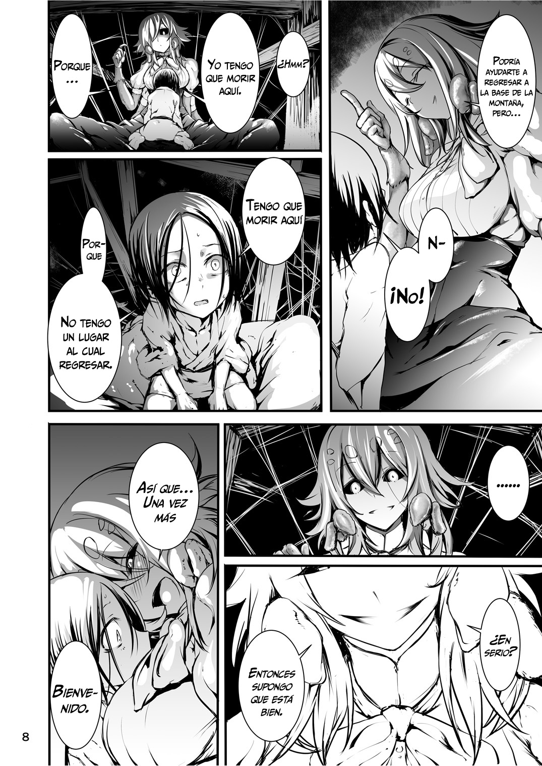 Kumo to Nie | Araña y Sacrificio  =Vile= page 8 full