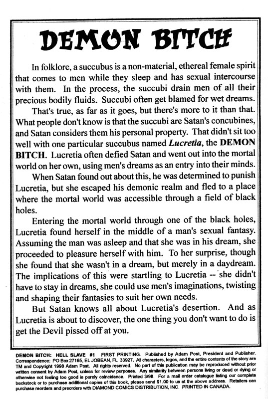 Demon Bitch - Hellslave #1 page 2 full