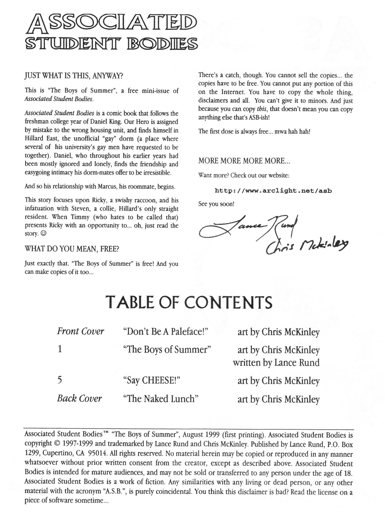 Associated Student Bodies The Boys of Summer page 3 full