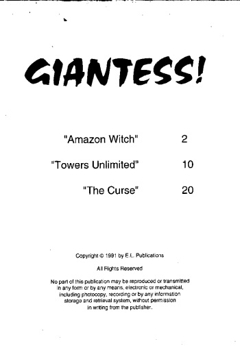EL Publications Giantess Magazine 3 and 4 cover