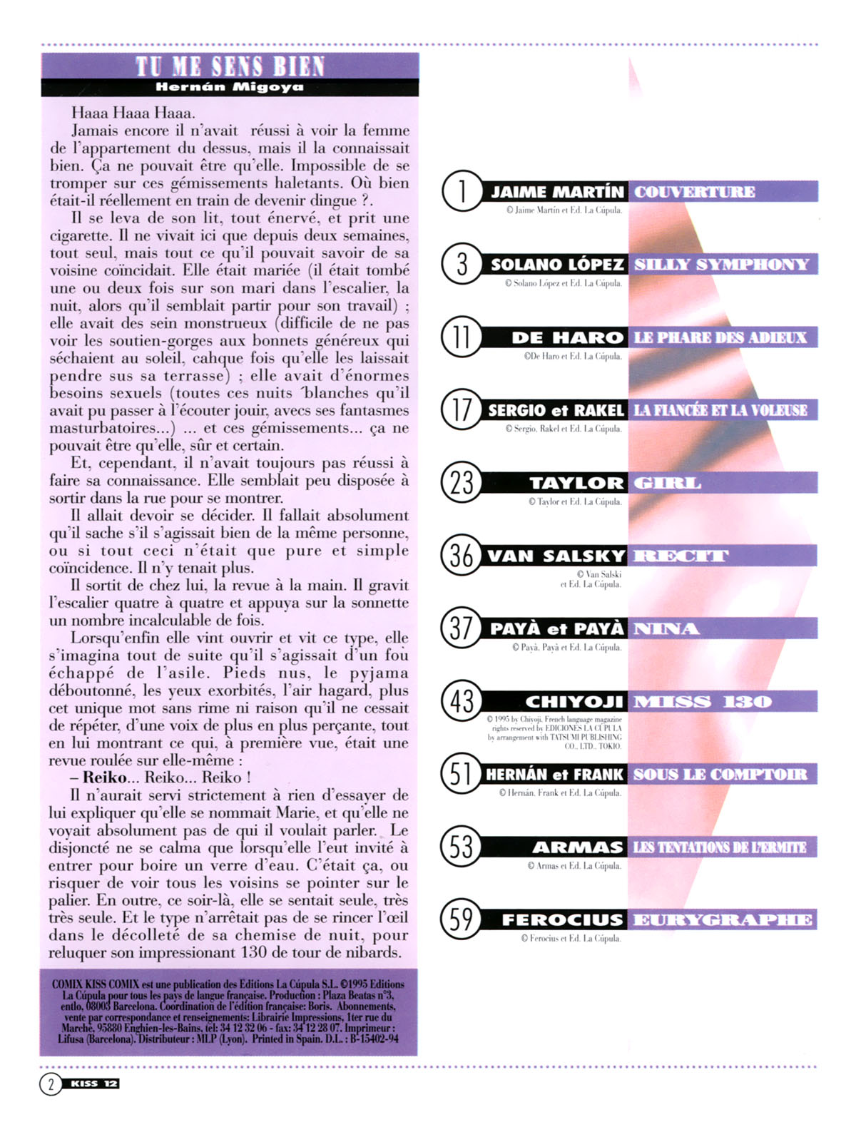 La Poudre Aux Reves  - Volume 12 page 2 full