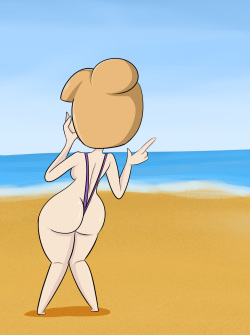 Nora at the Beach