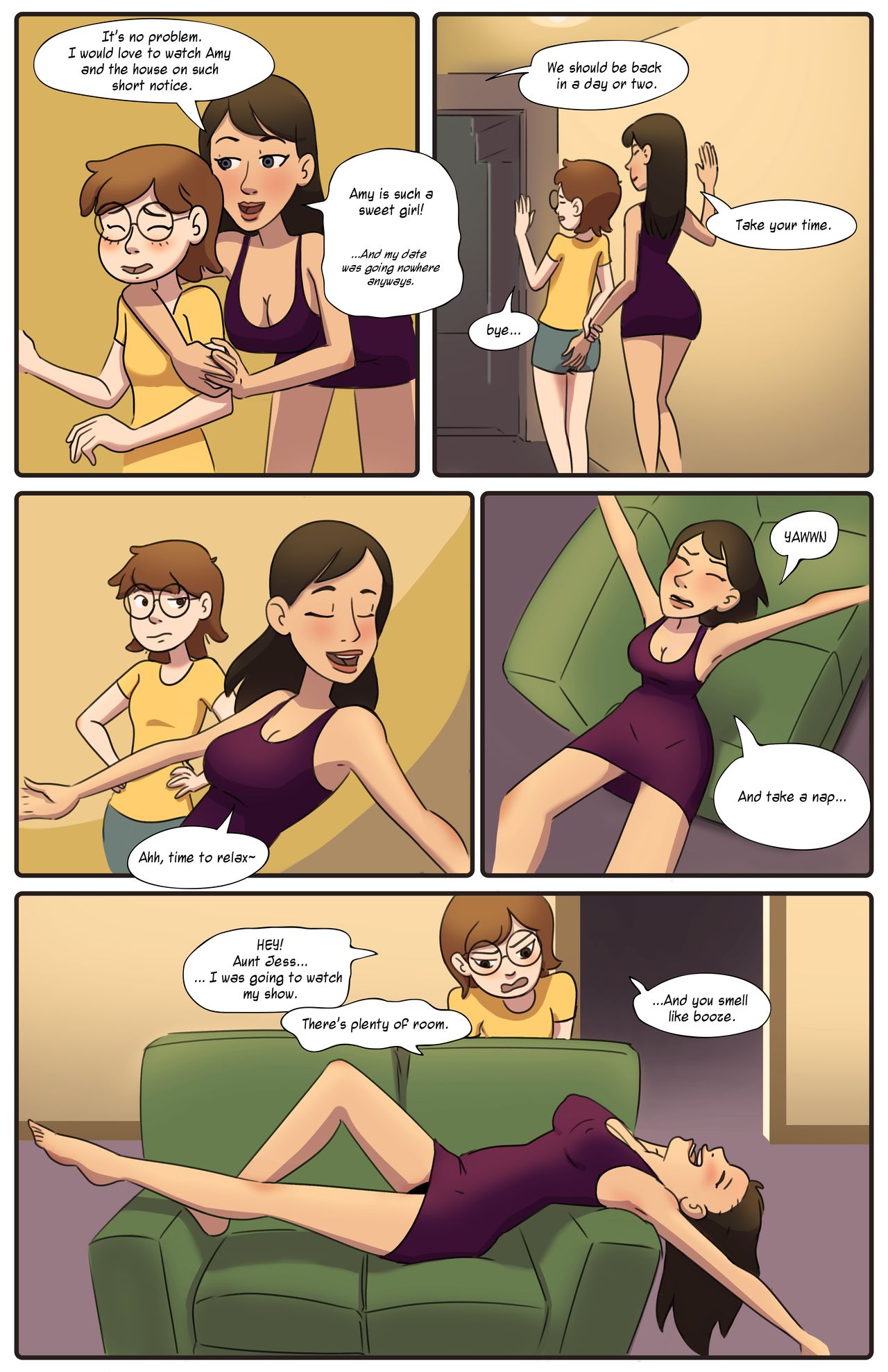 Sexy Sketches - Aunt Stayover page 1 full