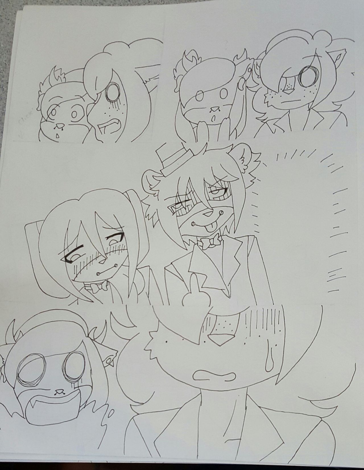 Night 3: Chica x Jasmine Sketches page 10 full
