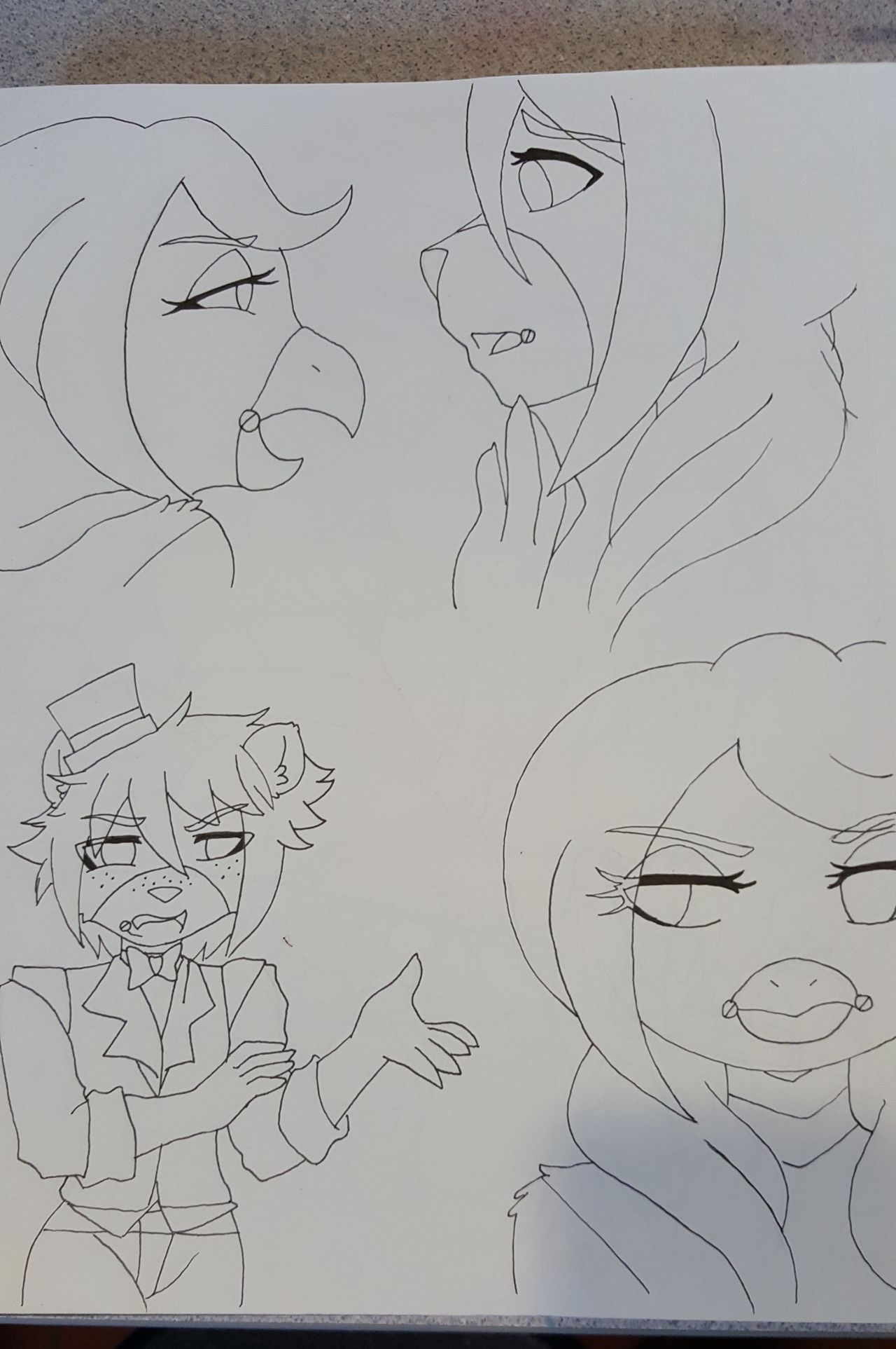 Night 3: Chica x Jasmine Sketches page 4 full