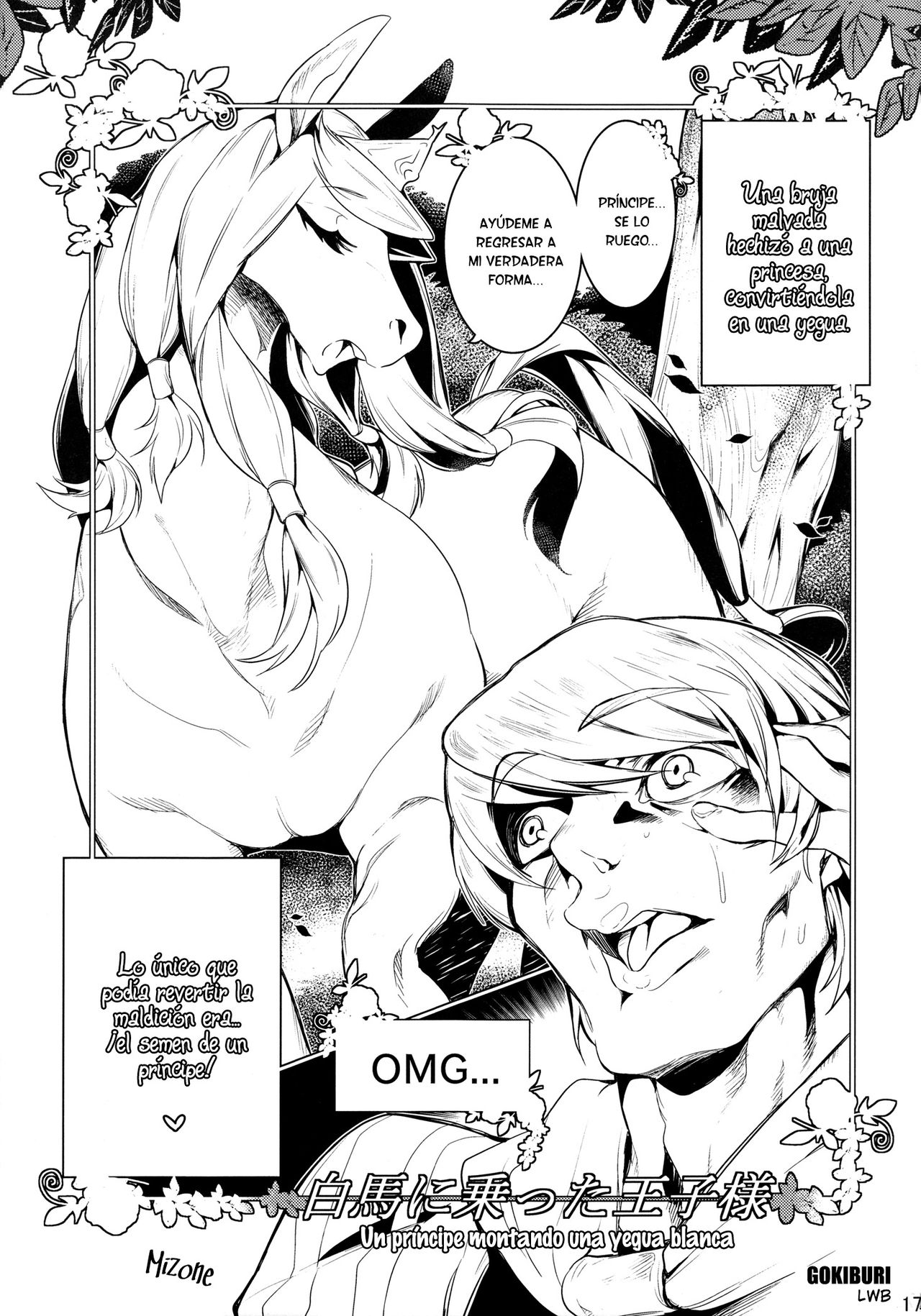 Un príncipe montando una yegua blanca page 1 full