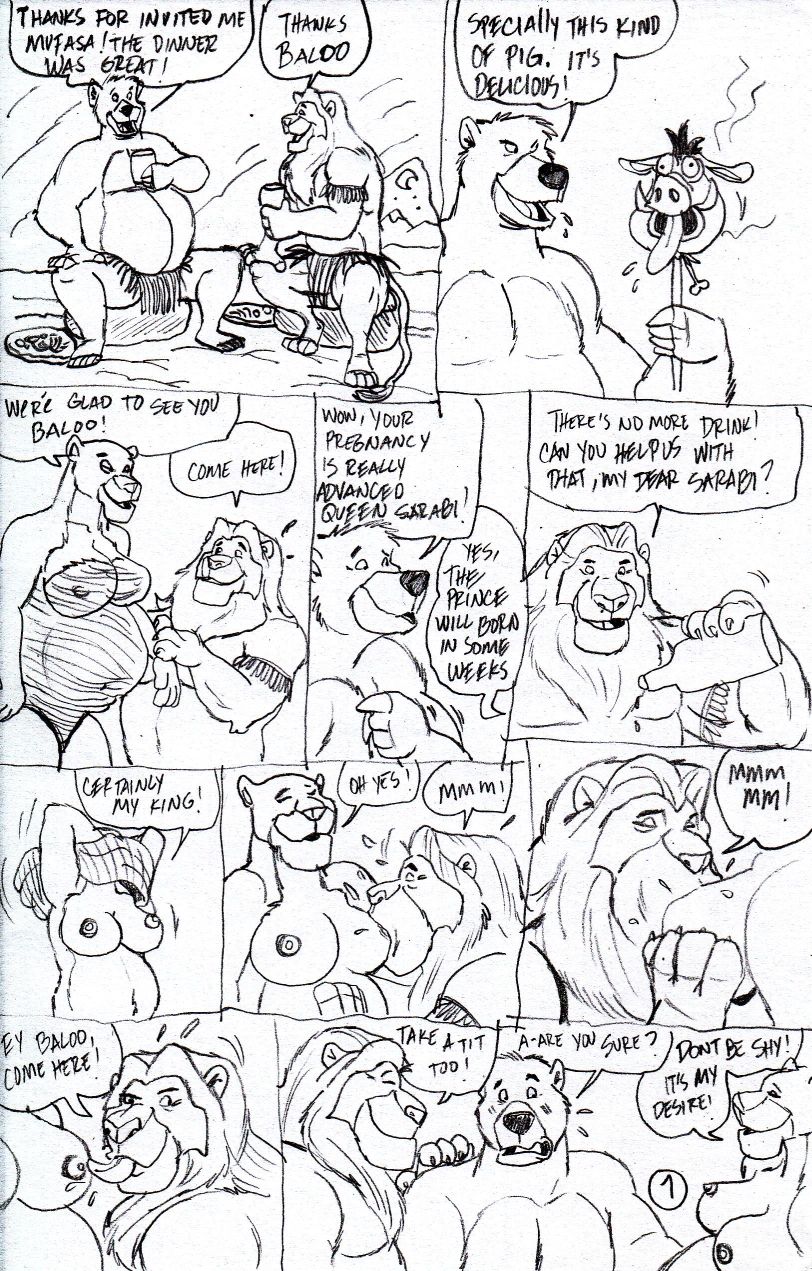 Baloo Mufasa &amp; Sarabi - By Wolfwood1 page 1 full