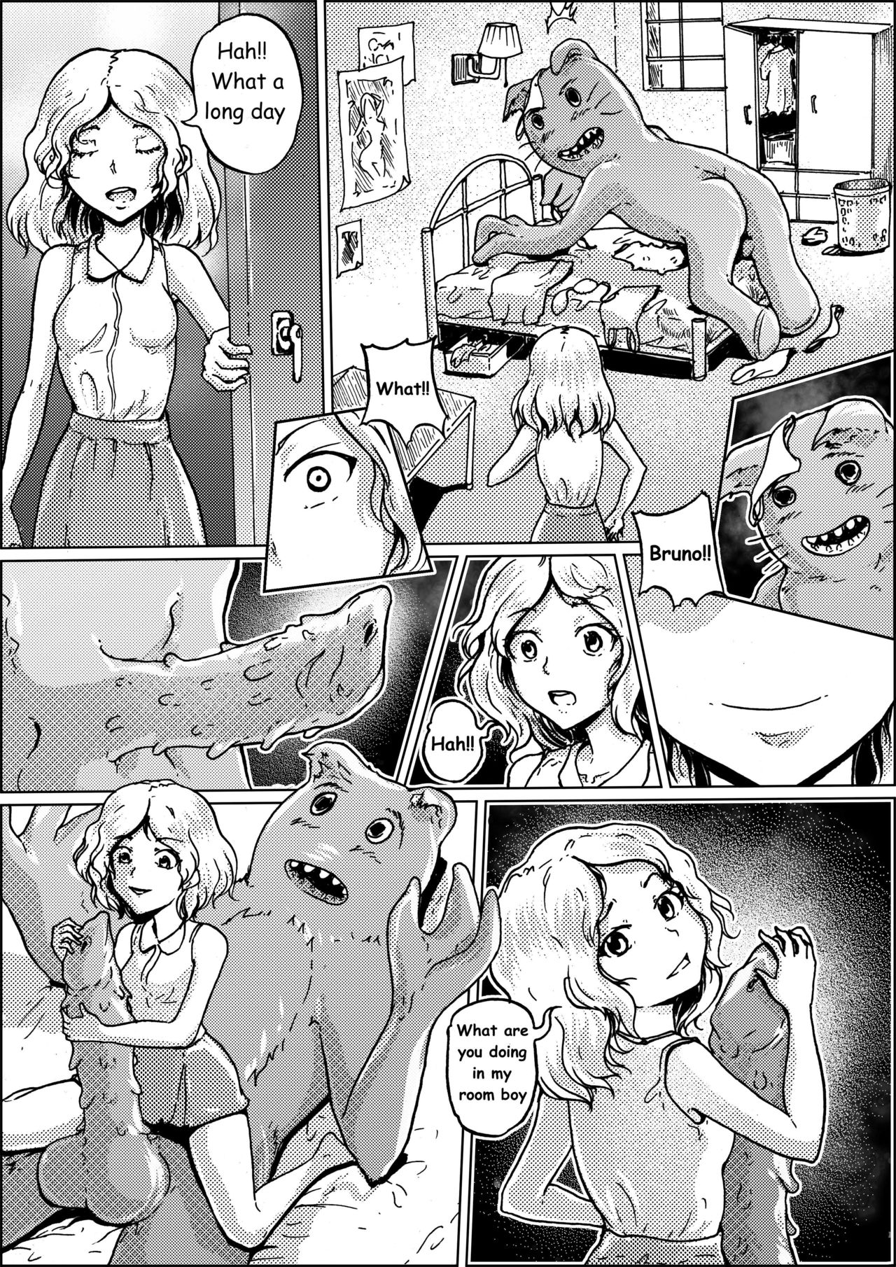 Tristin VS Bruno the monster page 1 full