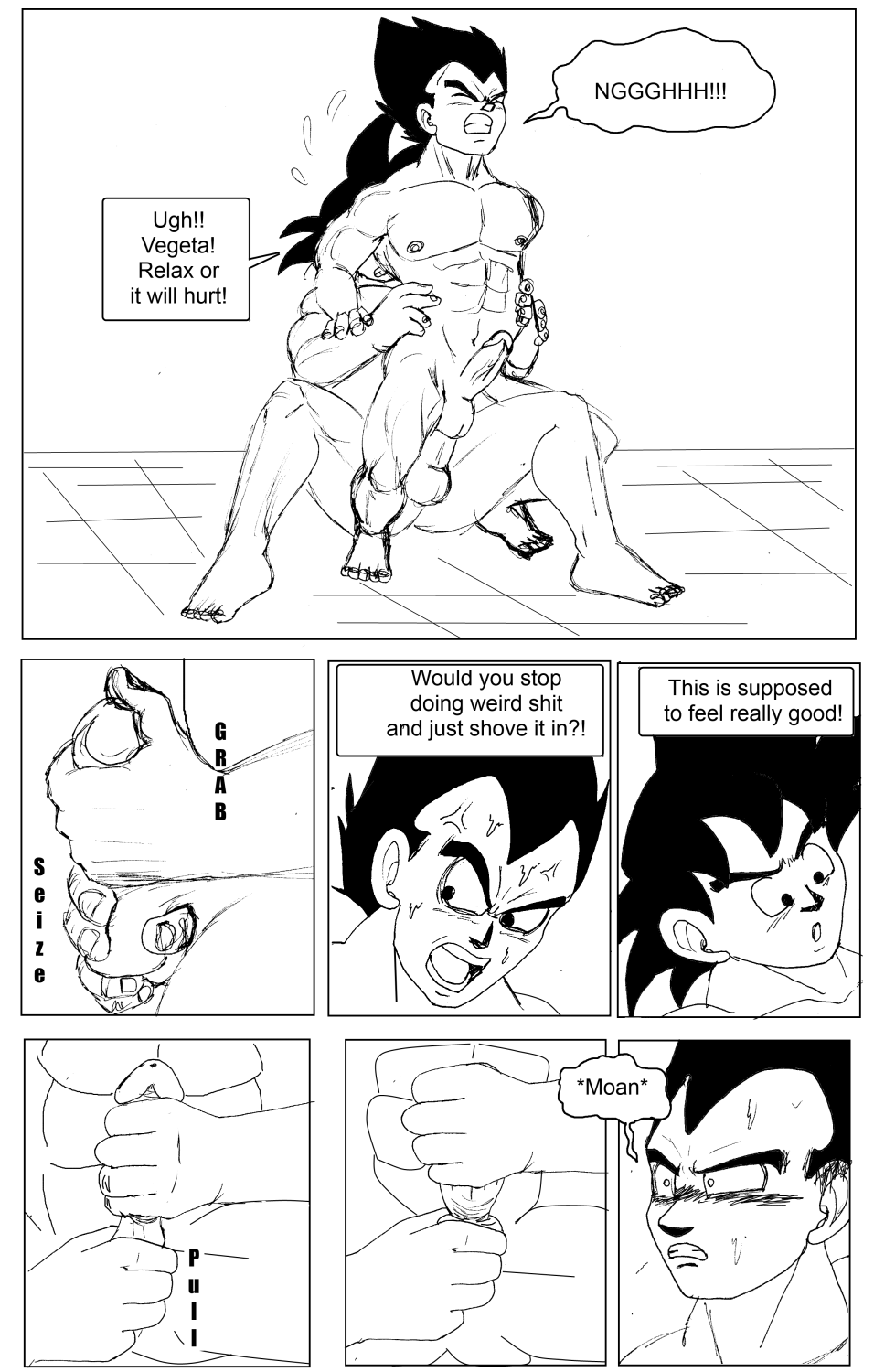 Vegeta and Goku's First Time page 6 full