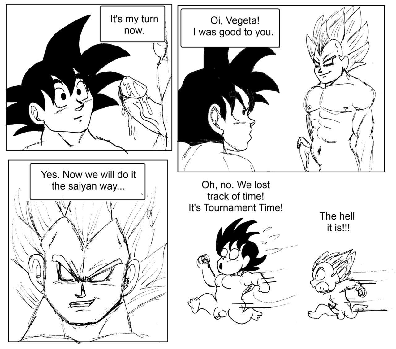 Vegeta and Goku's First Time page 8 full