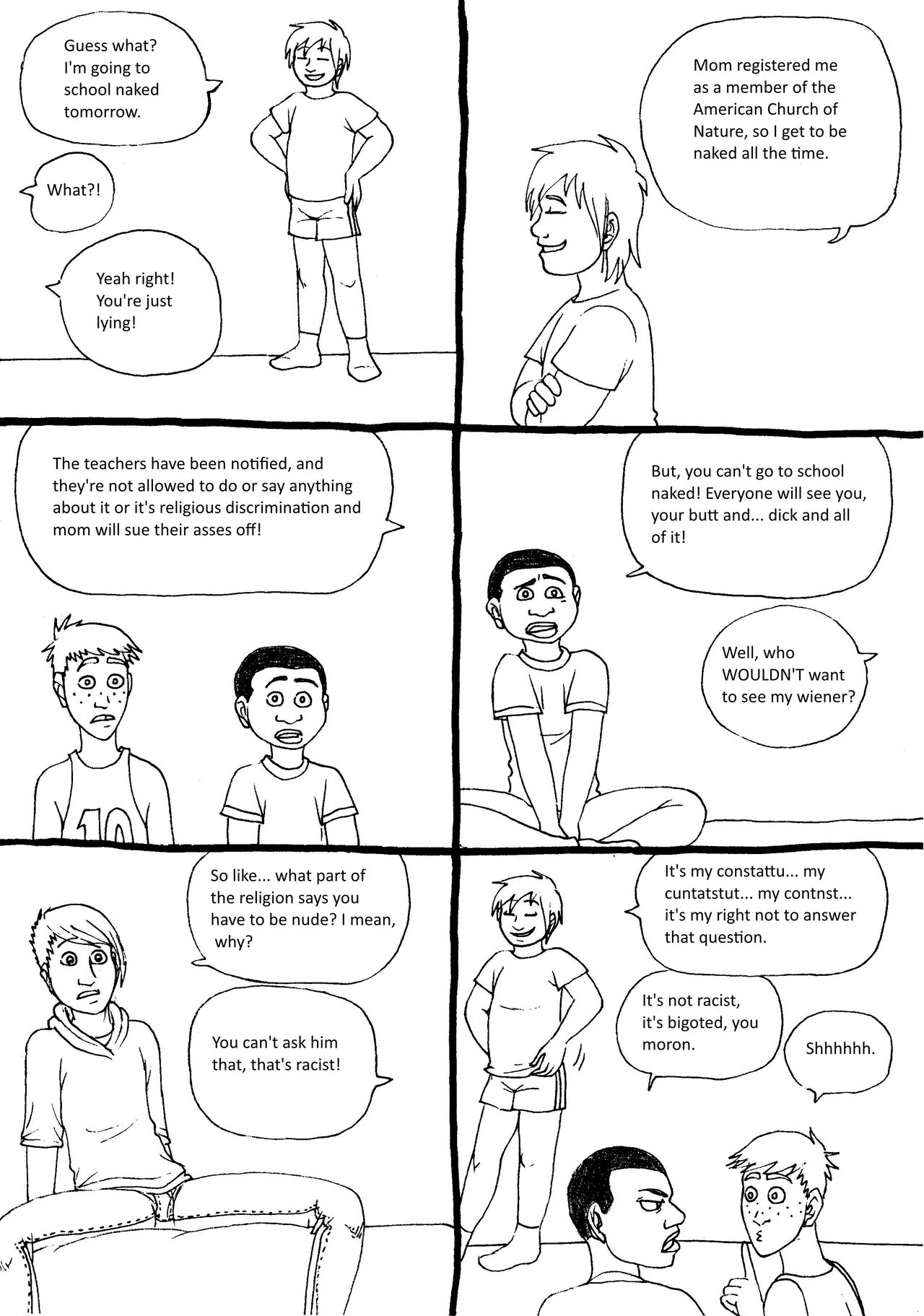 Naked in School page 1 full