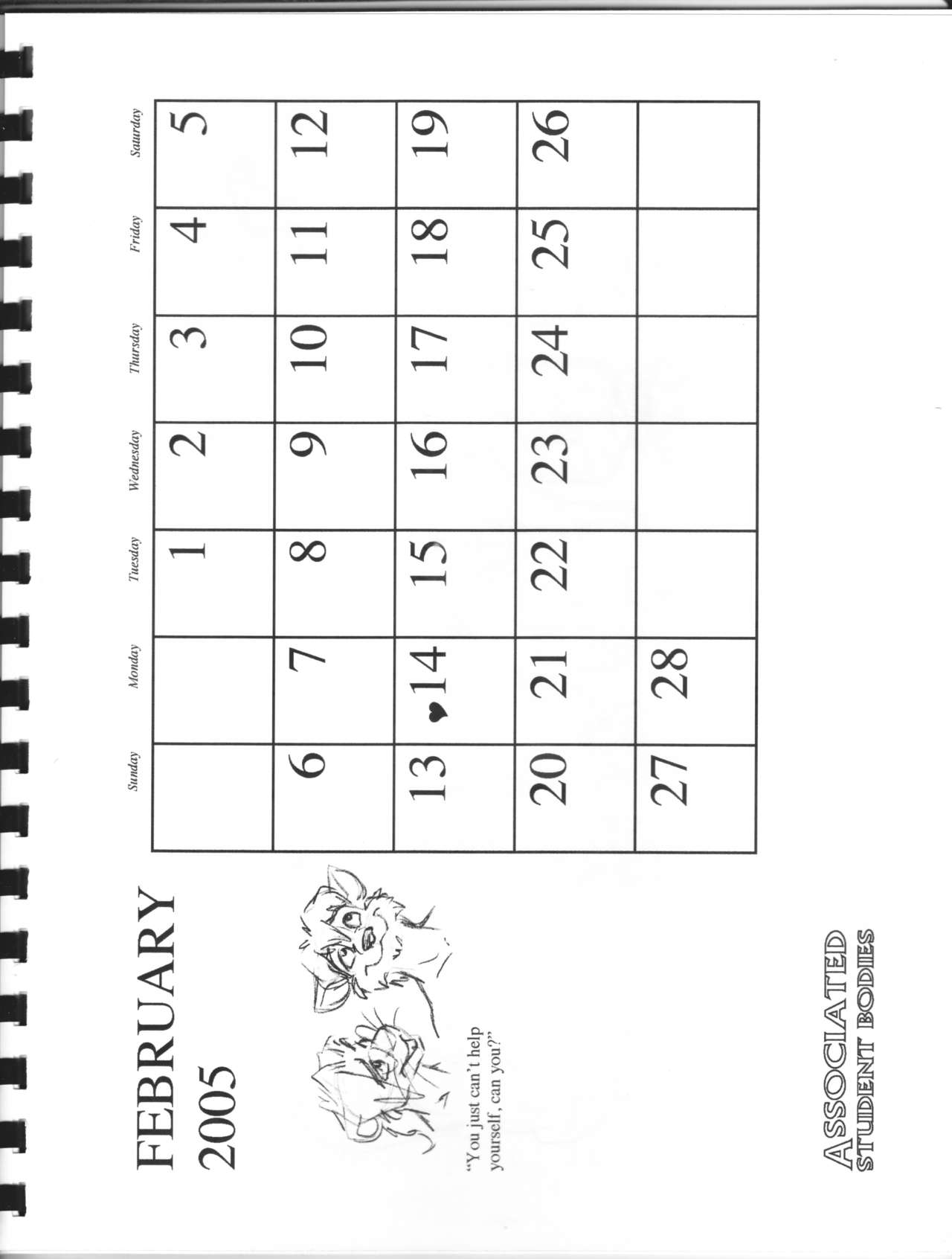 Associated Student Bodies 2005 Calender page 6 full