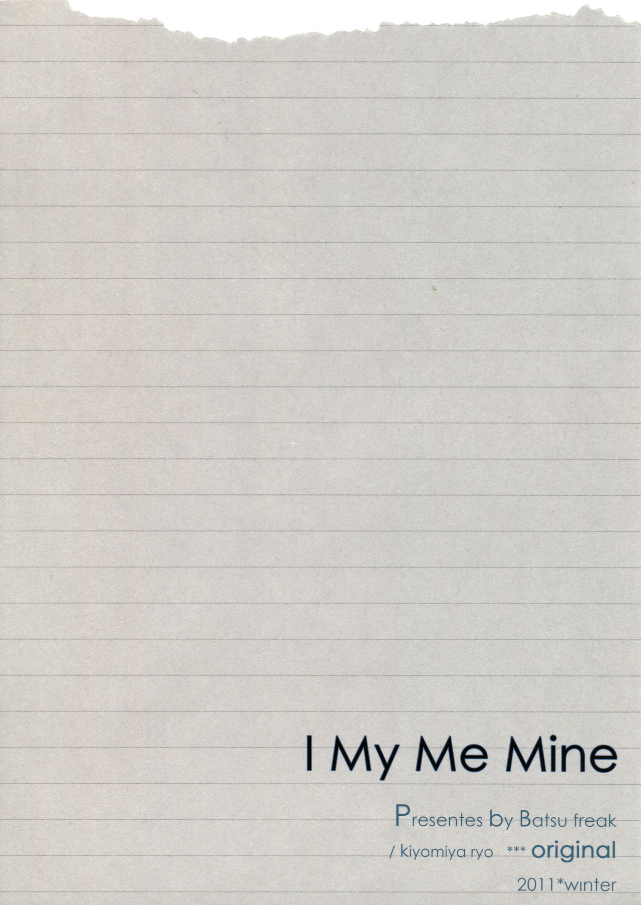 I My Me Mine page 2 full