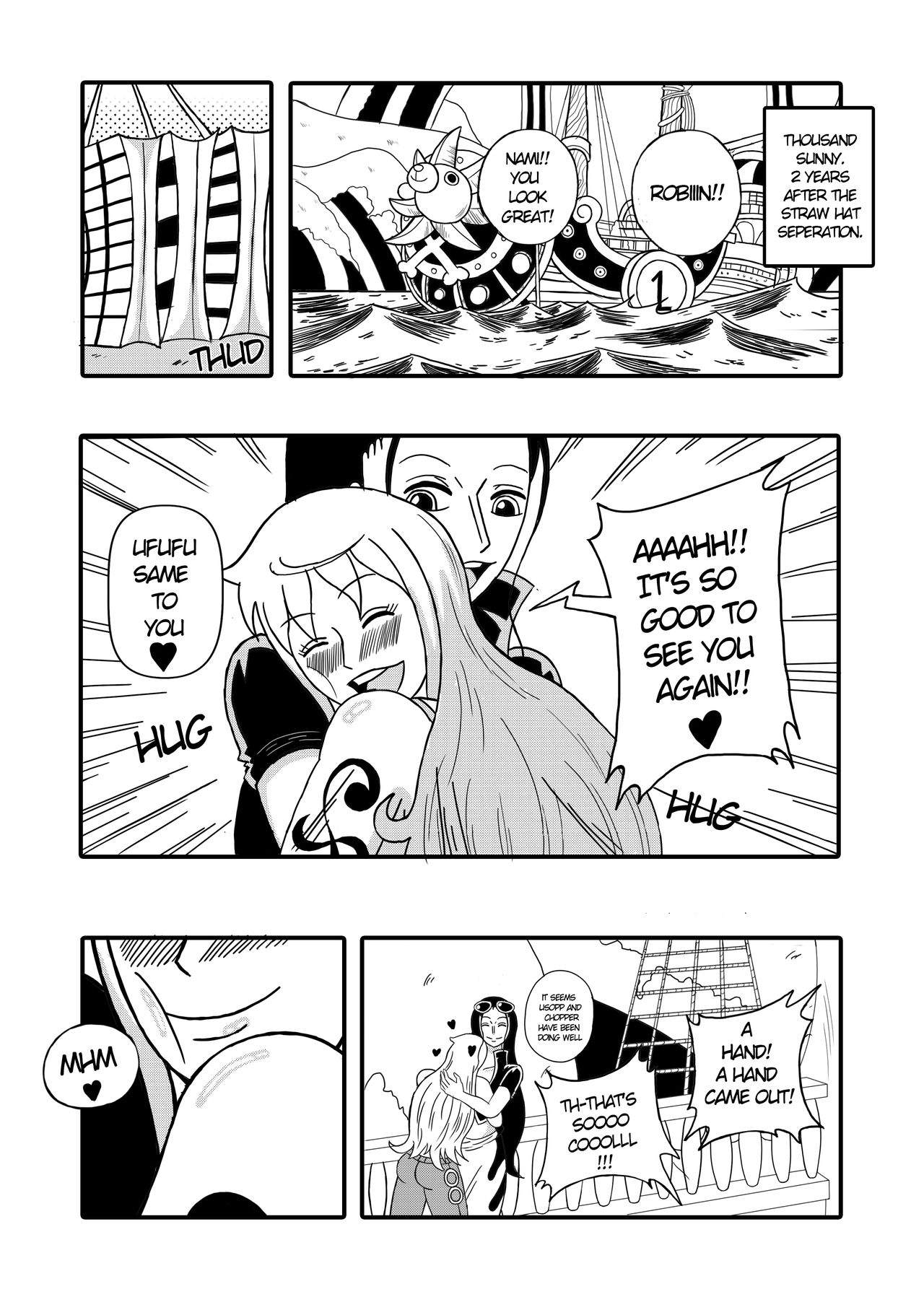 Robin x Nami: Reunion on the Thousand Sunny page 1 full