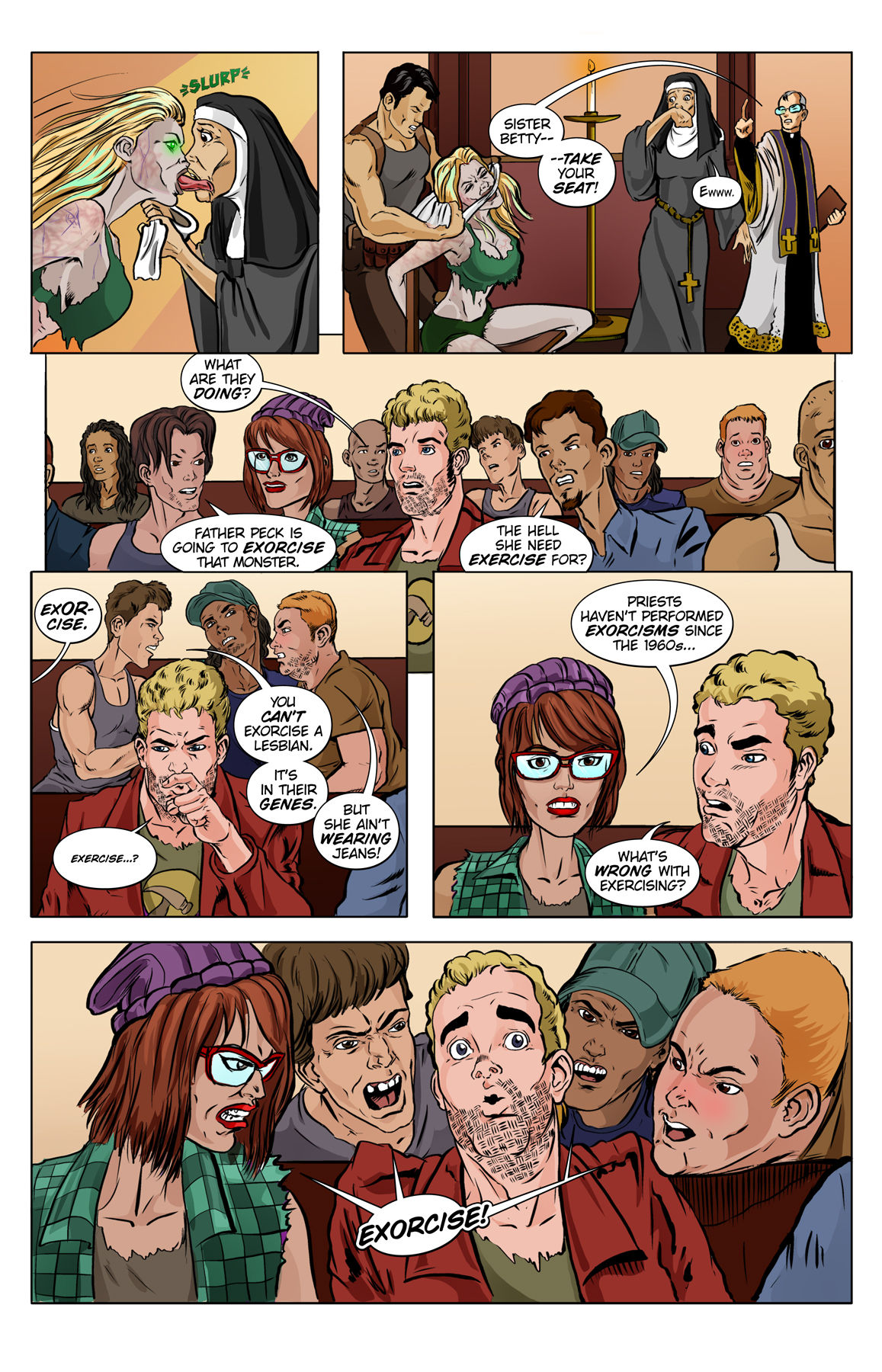 Lesbian Zombies From Outer Space #3 page 9 full