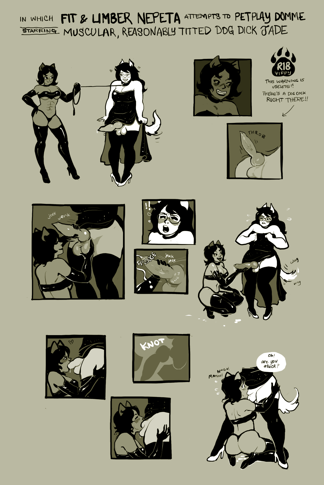 Nepeta tries to pet play Jade page 1 full