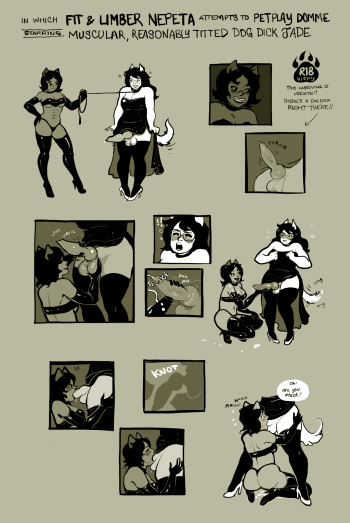 Nepeta tries to pet play Jade cover