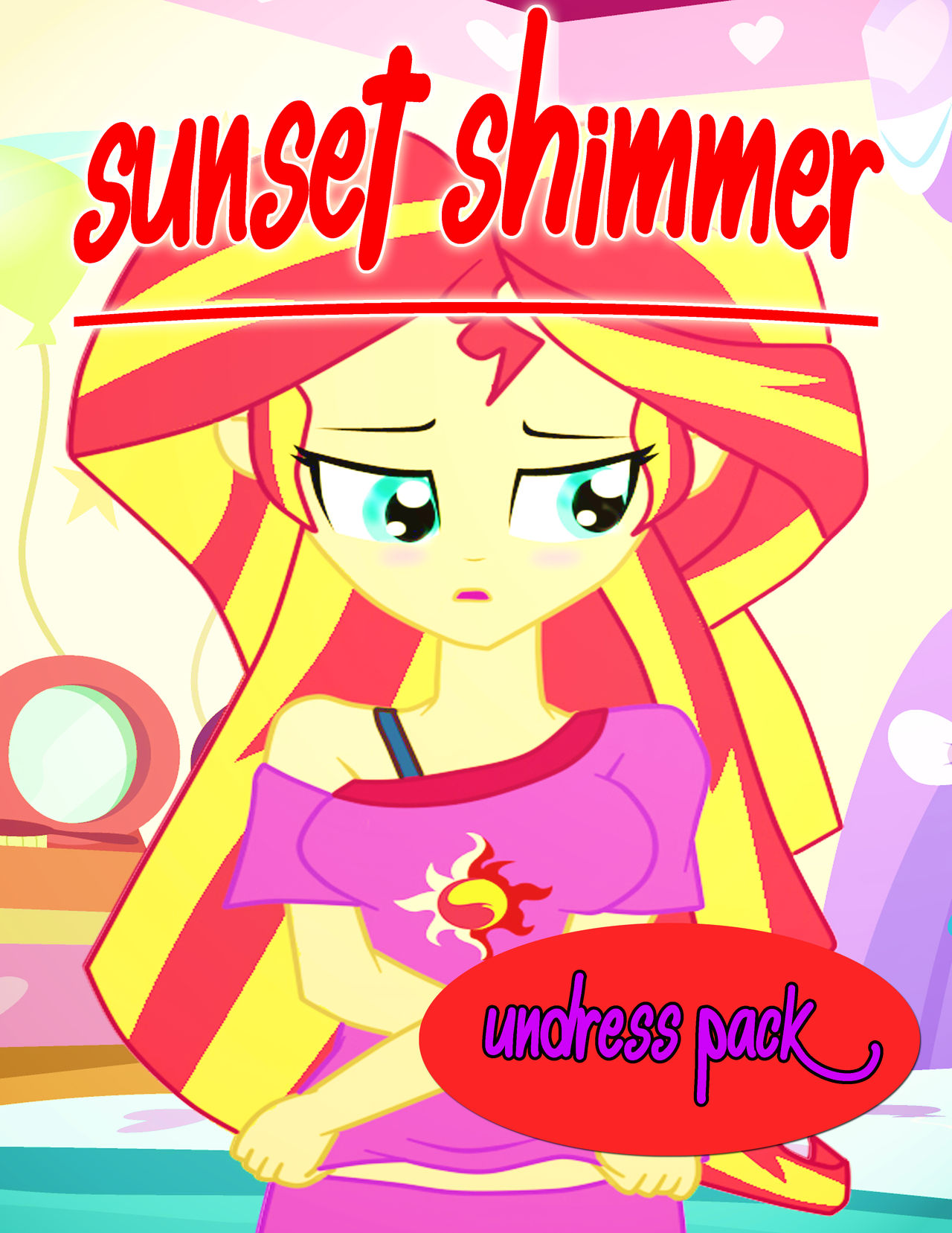 Sunset Shimmer Undress Pack page 1 full