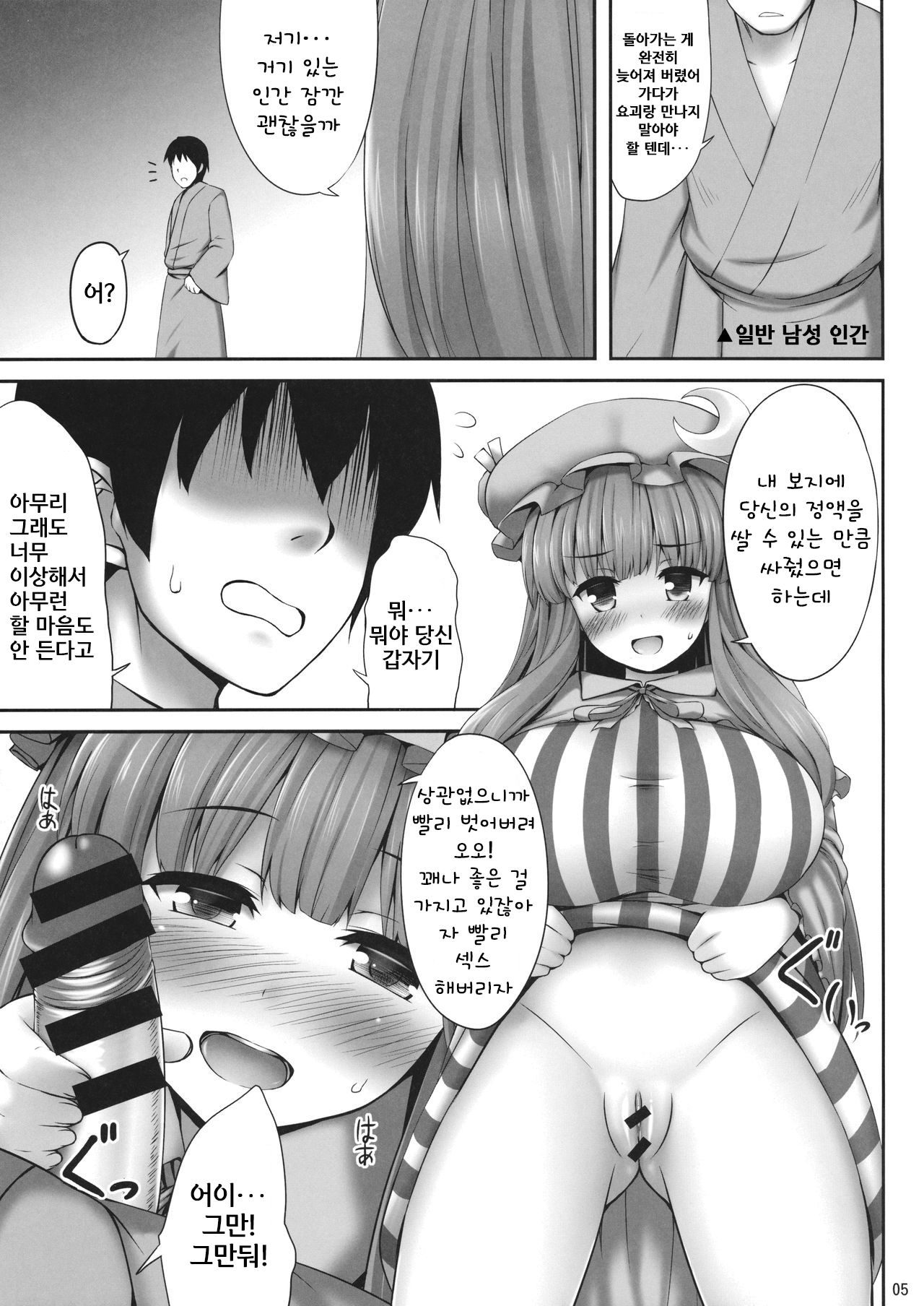 Kyonyuu Chara to Kashita Patchouli no Ero Hon | 거유 캐릭화 되버린 파츄리의 야한 책 page 4 full
