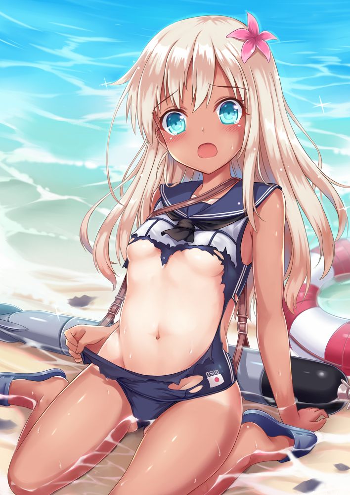 Young Girls in Ripped and Torn Swimsuits page 1 full