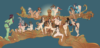 Groot and Avatar's girls cover