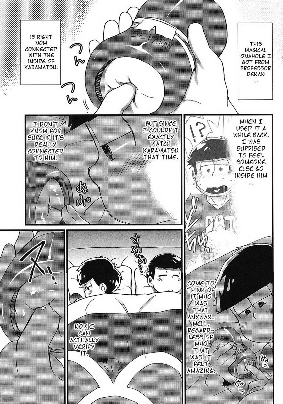 Mahou no Onaho to Tsunagacchata Karamatsu no Junan! | The Passion of Karamatsu Connecting with a Magical Onahole! page 4 full
