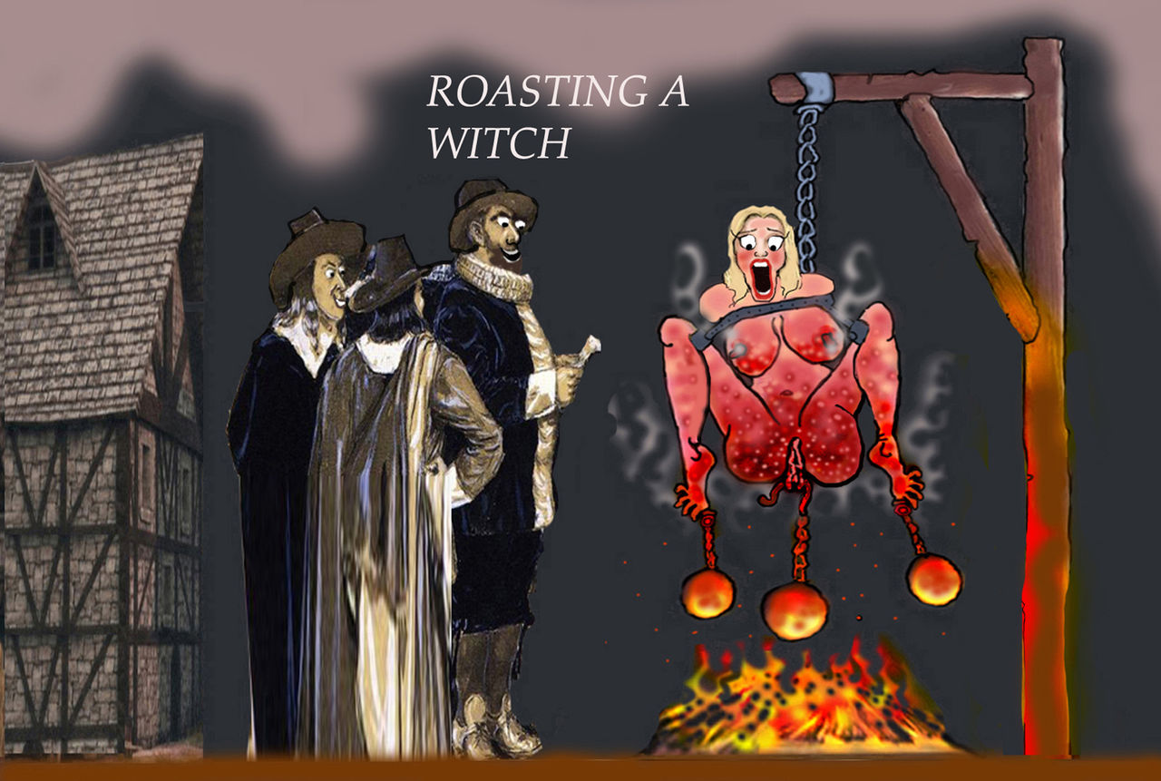 Burning At The Stake Witch Hunt Fetish Torture Art page 4 full