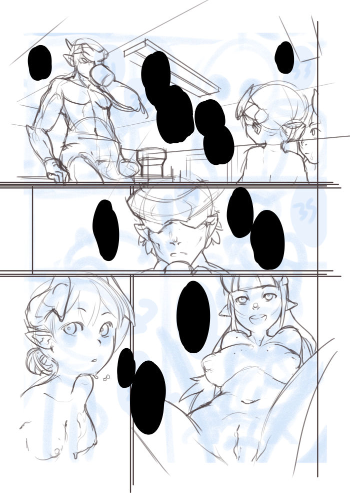 Locking Horns_original sketches. page 9 full