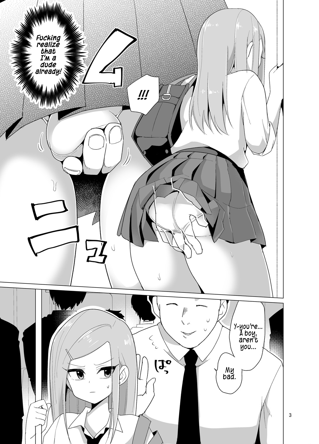 Josou Danshi ga Chikan ni Okasareru made no 3 Hiai | The Crossdressing Boy Who Got Molested Over A Period Of 3 Days page 4 full