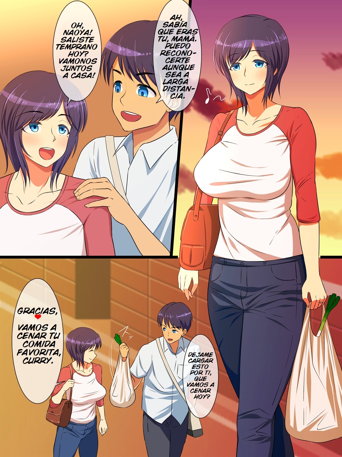Hahabote! Dougan Kyonyuu Okaasan ga Musuko ni Haramasarete Shiawase ni Naru Hanashi page 1 full