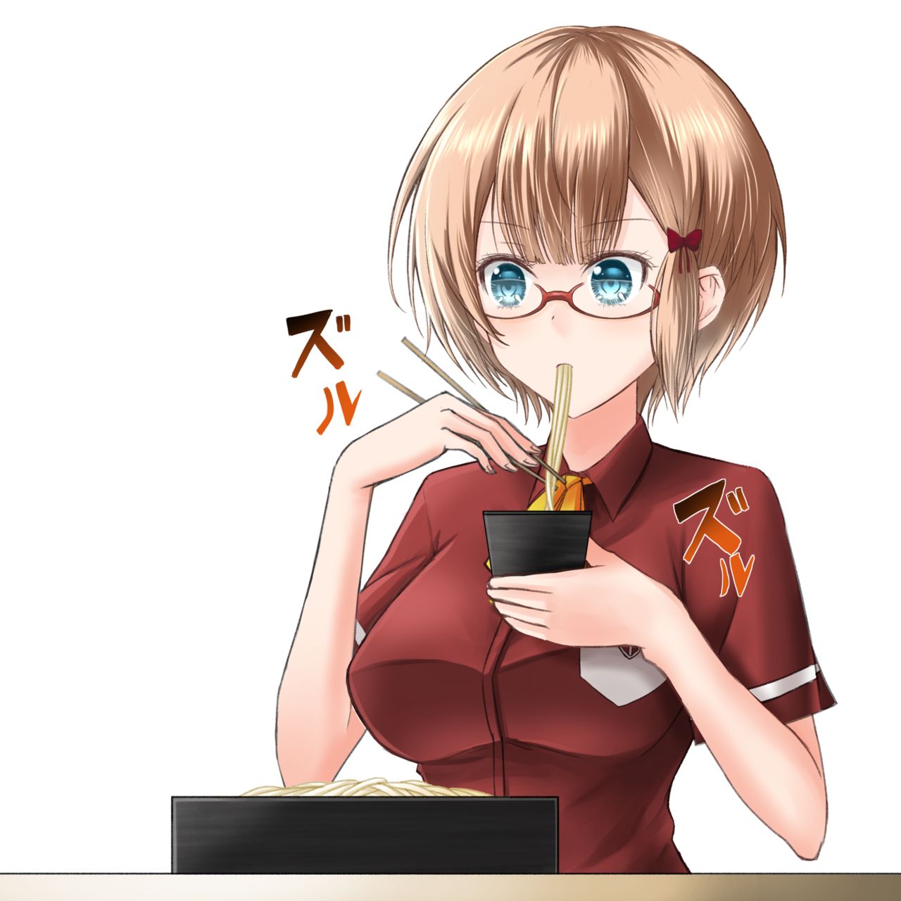 うどんを食べる理珠 page 2 full