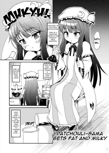 Patchouli-sama ga Futotte Sakunyuu Sareru Hon | Patchouli-sama gets fat and milky cover