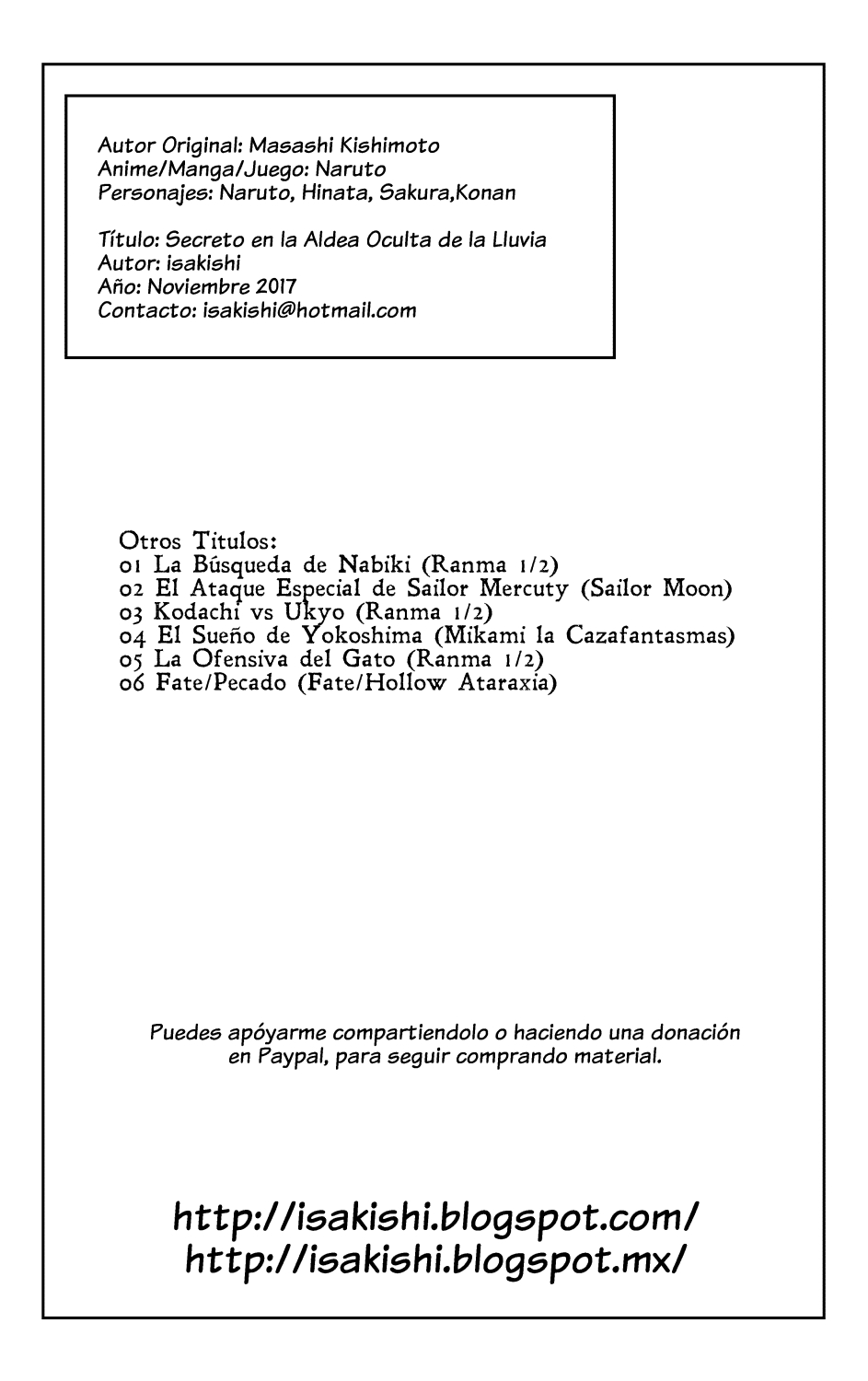 Secreto en la Aldea Oculta de la Lluvia 07 page 6 full