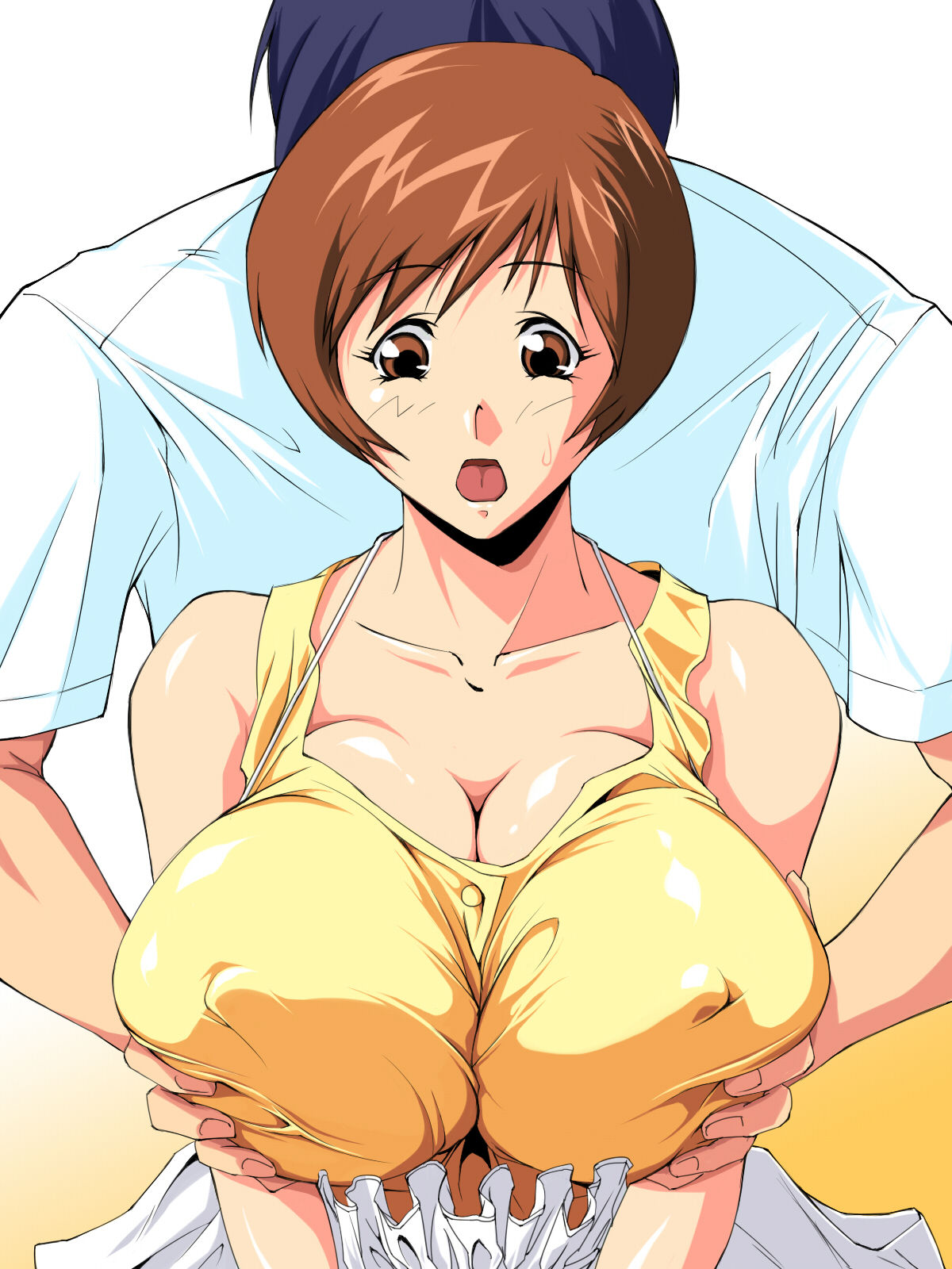 Datsui sokosoko ni LOVE P SEVEN Otetsudai-san no Oppai Momi Momi page 5 full