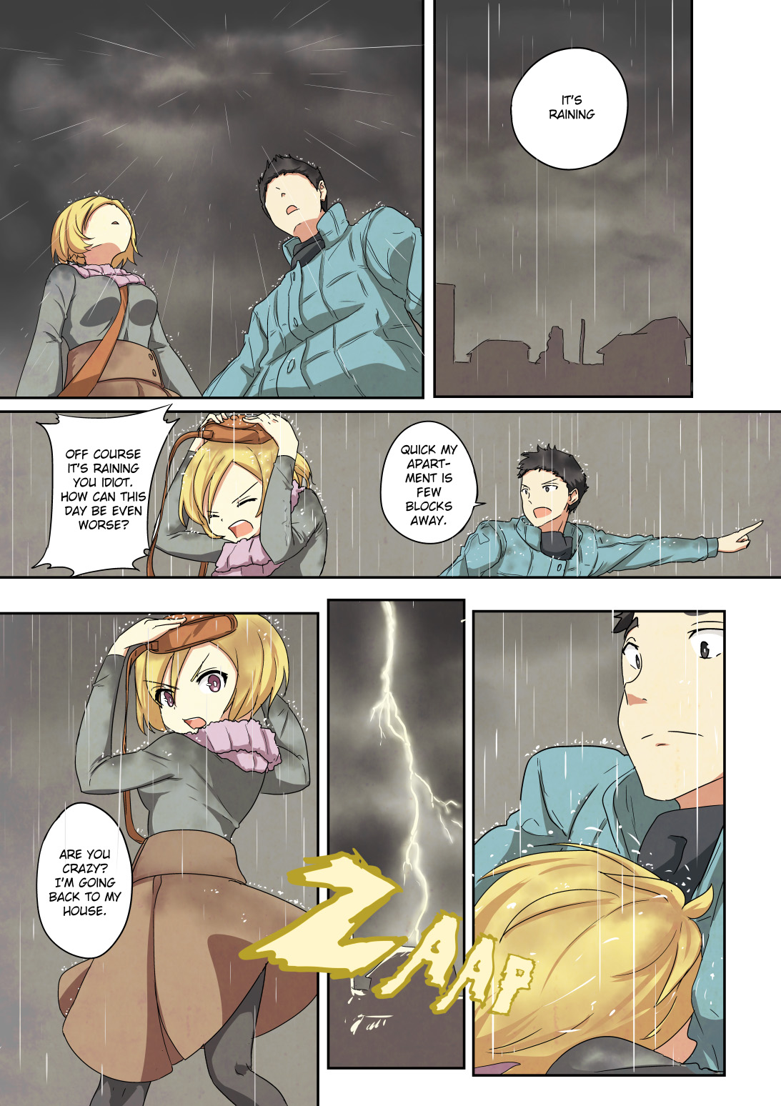 Comic Chiyo #1 | Finishing Rain page 4 full