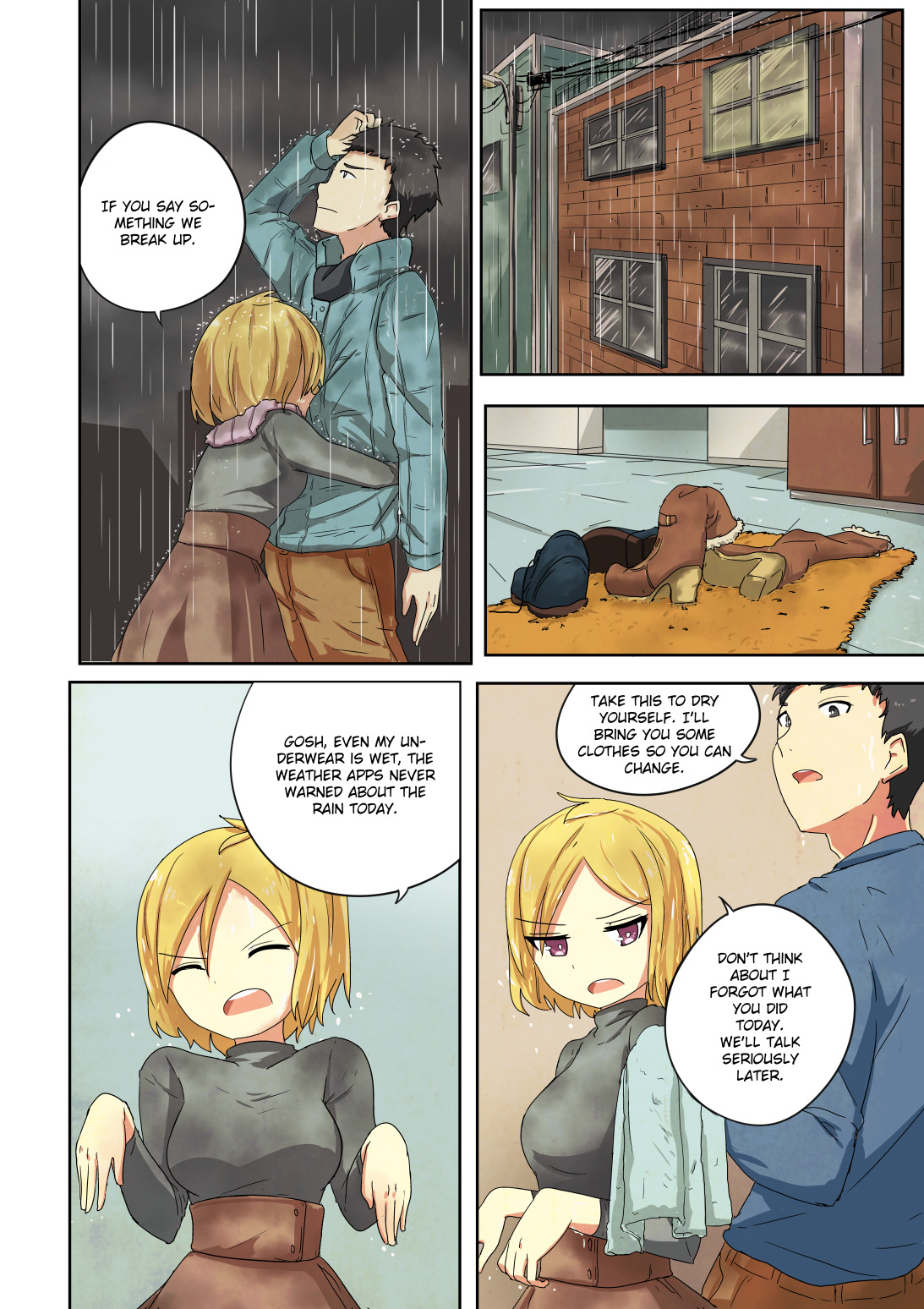 Comic Chiyo #1 | Finishing Rain page 5 full