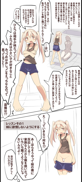 妹のトイレ盗撮が本人にバレたら真人間化教育されることになった件 cover