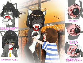 zenra ni neko no body paint! anal shippo de kyousei onanie- | I'm totally naked in a cat body paint! And I'm forced to masturbate with a cat tail plug! cover