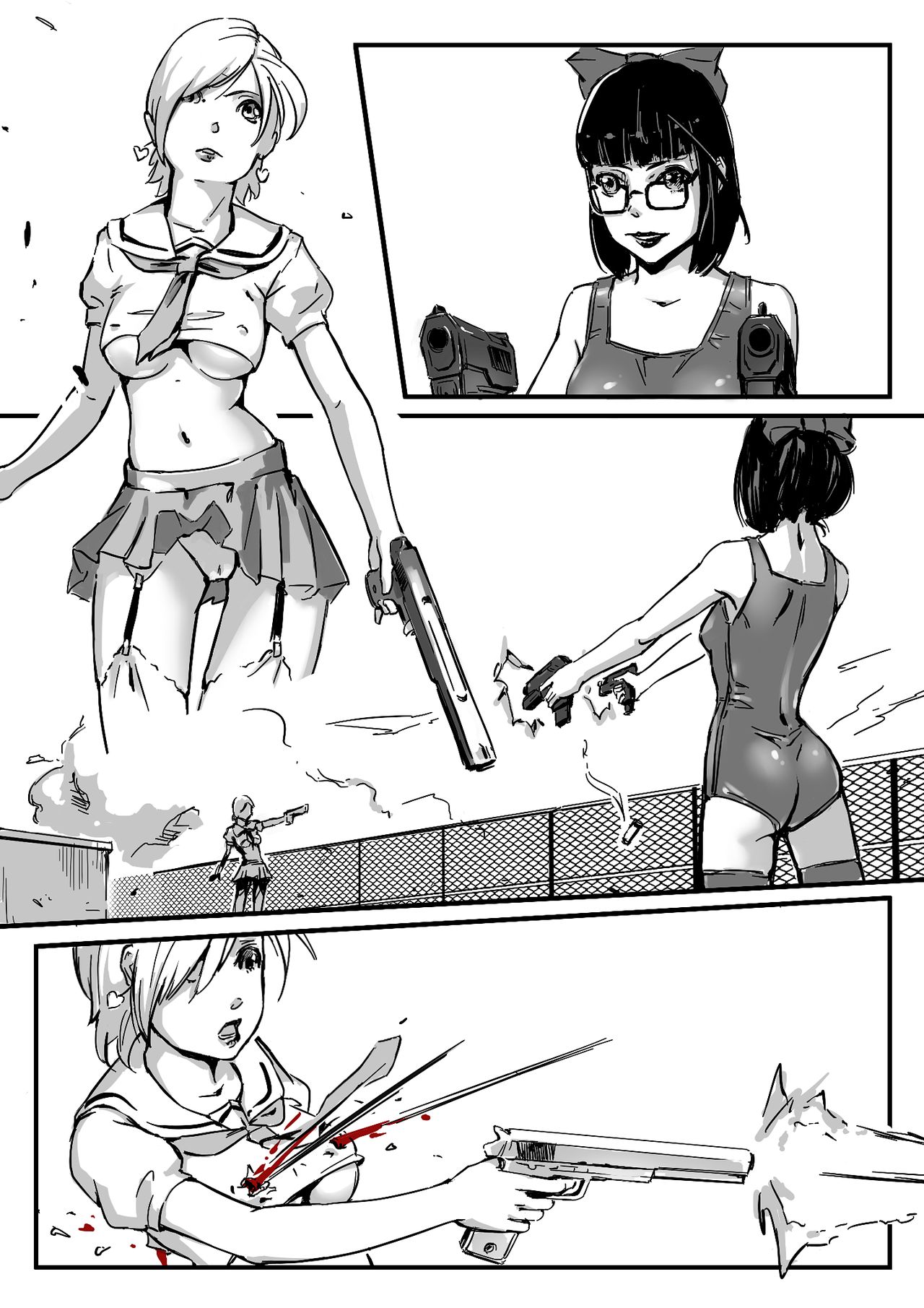 School girls duel page 1 full