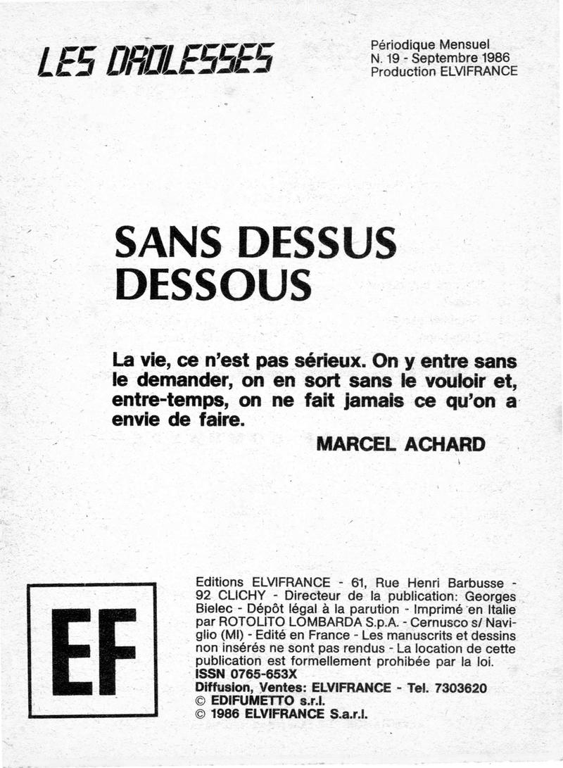 Elvifrance - Les drolesses - 019 - Sans dessus dessous page 3 full